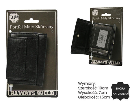 Portfel męski skórzany Blister 1404-BL Black