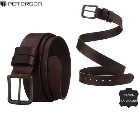 Pasek męski skórzany PTN LTP-33 Brown