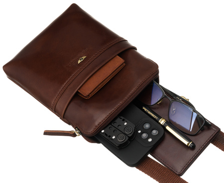 Torba skórzana + Etui PTN 19004-TUM Brown