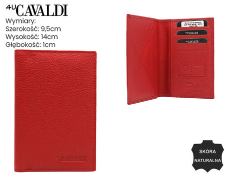 Skórzane etui na dokumenty CW-PAS-NDM Red