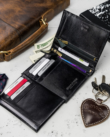 Portfel męski skórzany N575-RVT Black