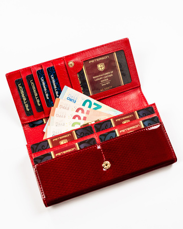 Portfel damski skórzany PTN 42122-SBR Red