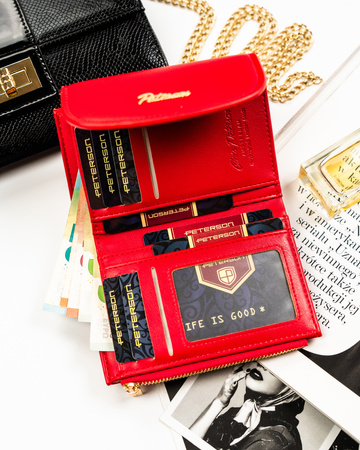 Portfel damski skórzany PTN 76112-BFBC Red