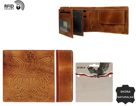 Portfel męski skórzany N992A-HP-BL Tan