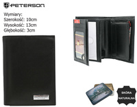 Portfel męski skórzany PTN 348-PR 2-1-1 Black