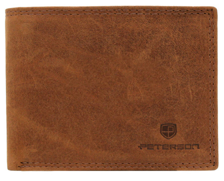 Leather wallet & key ring gift set PETERSON PTN SET-M-N994-CHM