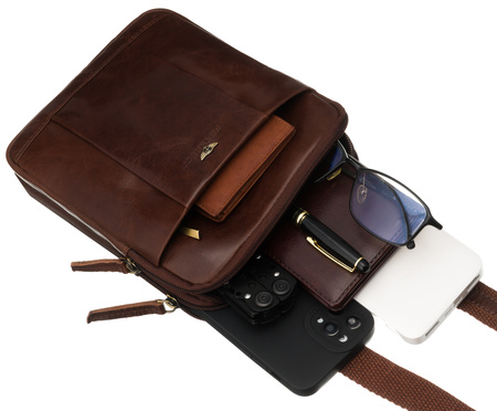 Torba skórzana + Etui PTN M22-TUM Brown