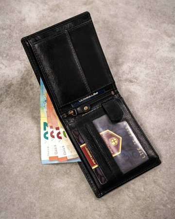 Gift set: leather wallet and keyring PETERSON PTN SET-M-N994-GVT