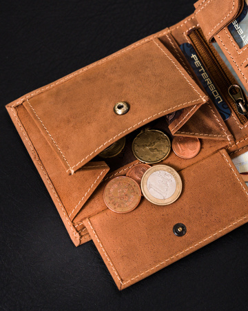 PTN 304 2-1-5 COGNAC leather wallet