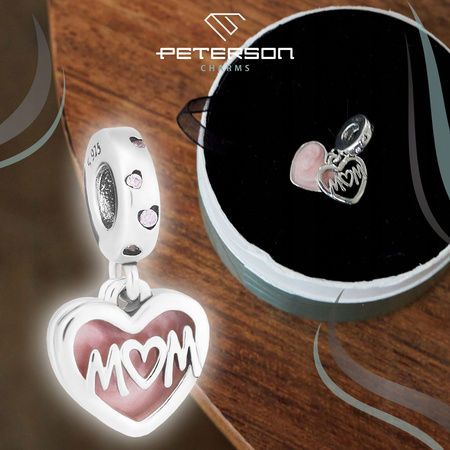 Silver Heart-Shaped Charm PETERSON CHW-003