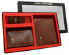 hree-Piece Gift Set: Men’s Leather Wallet, Cardholder and Keychain PETERSON PTN SET3-N992-VT