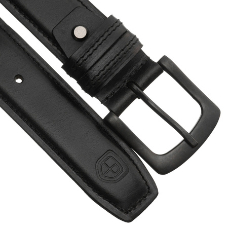 Pasek męski skórzany PTN LTP-BUF BLACK