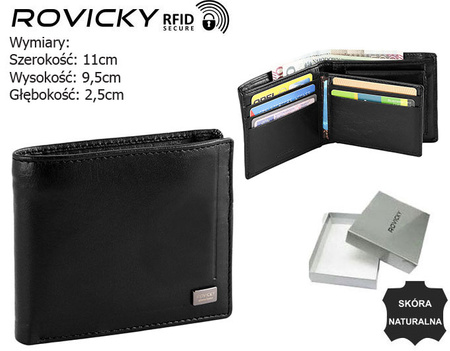 Leather wallet RFID ROVICKY CPR-022-BAR