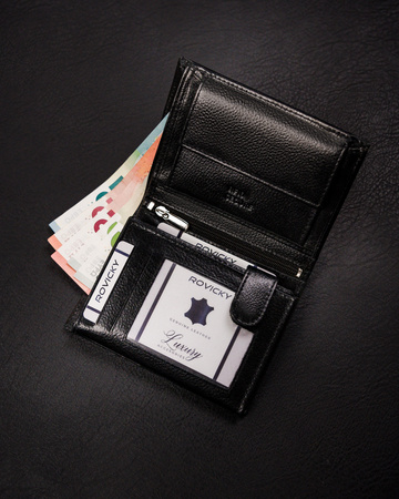 Portfel męski skórzany N4-RPVT-BL BLACK