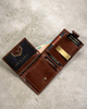 Three-Piece Gift Set: Men's Wallet, Cardholder and Keychain by Peterson PTN SET3-N79L-VT Brown