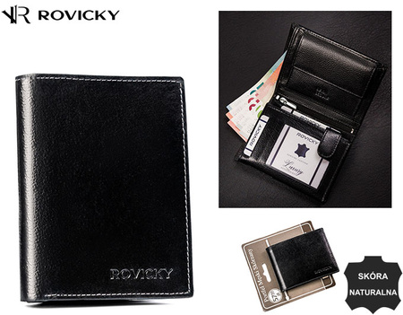 Portfel męski skórzany N4-RPVT-BL BLACK