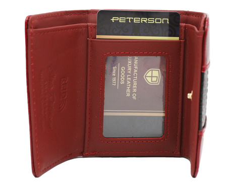 Portfel damski skórzany PTN PH32-1-SAF Red