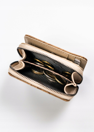 Portfel damski skóra+PU PX33-DSF Camel