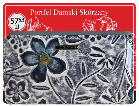 Portfel skóra + PU PN29-FL-BL Purple