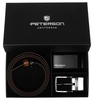 Gift Set: Reversible Men's Leather Belt + 2 Buckles PTN KL-B001 Peterson