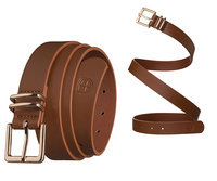 Pasek damski wąski PTN STU-14G1 Tan