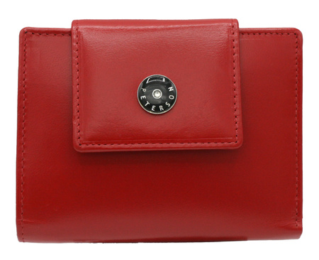 Women's wallet made of natural leather PTN 70616-9-NGV Red