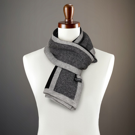 Elegant men's scarf by Peterson PTN SA100-03 Black