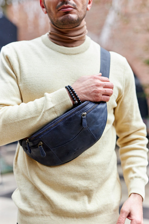 PETERSON men's leather kidney case PTN 2507-HP