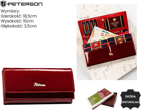 Portfel damski skórzany PTN BC-421028 Red