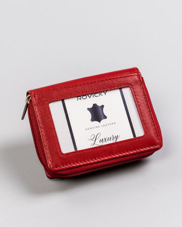 Women's leather wallet R-RD-34-GCL Red