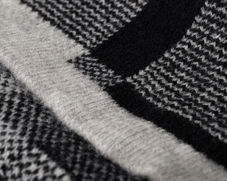 Large Men's Checkered Scarf Peterson PTN SA100-01 Black