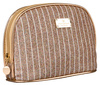 A glittering single-compartment travel cosmetic bag PTN KOS-L01-B Gold Rose Peterson