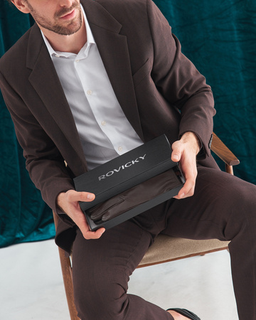 Rękawiczki skórzane męskie Rovicky