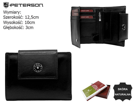 Portfel damski skórzany PTN 70613-9-TVT Black