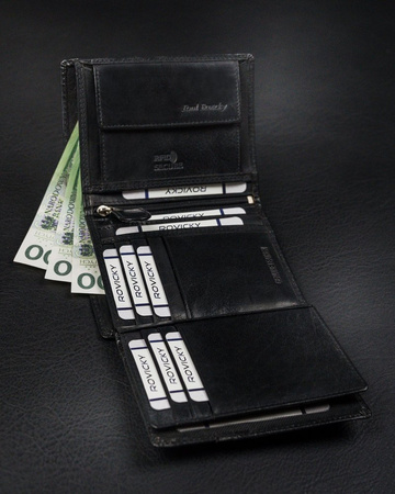 Portfel skórzany RFID ROVICKY RV-7680272 Black