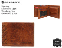 Porfel męski skórzany PTN WM1-VLCN Cognac
