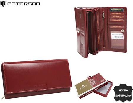 Portfel damski skórzany PTN RD-12-NGV Burgundy