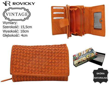 Portfel damski skórzany R-N19-ZPT Orange