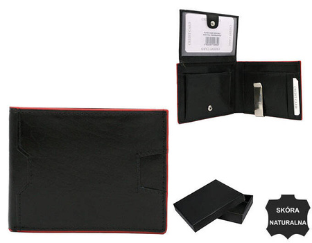 Men's leather wallet N79-VT-NLBLACK+RED