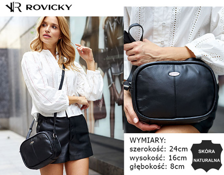 Torebka damska skórzana R-307-22-NS Black
