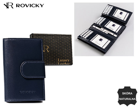 Portfel damski skórzany R-RD-40-GCL Navy