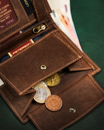 PETERSON PTN 317PW-01 2-1-4 RFID leather wallet