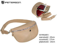 Leather bumbag PETERSON PTN NER-375-SNC