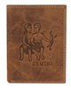 Leather wallet with the Gemini zodiac sign RFID ALWAYS WILD N4-CHM-GEMI