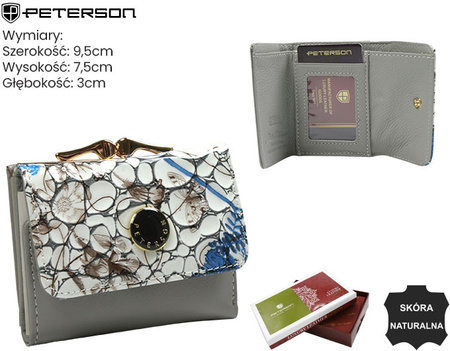 Portfel damski skóra+PU PTN PH32-LFL Blue