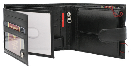 Portfel męski skórzany PTN 304Z-PR 2-1-1 Black