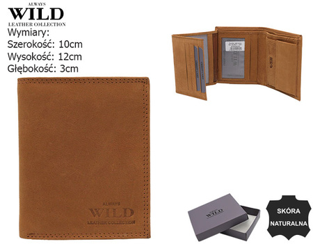 Leather wallet CZ-13-HLF Cognac