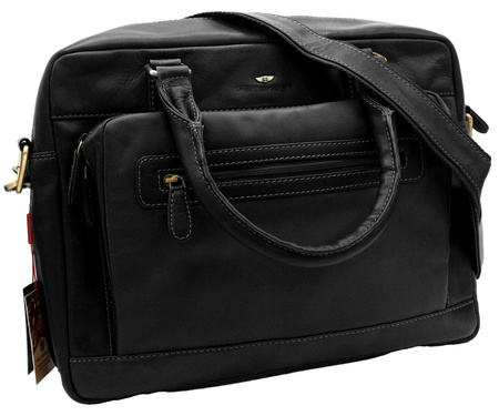Torba skórzana na Laptopa PTN LP-2373-COM Black