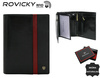 Portfel męski skórzany N575-RVTP-3074 Black-Red