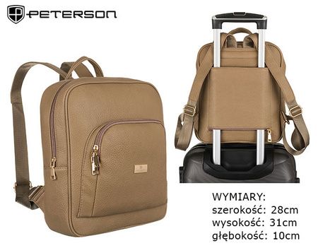 Plecak z eko skóry  PTN PL-29601 Beige